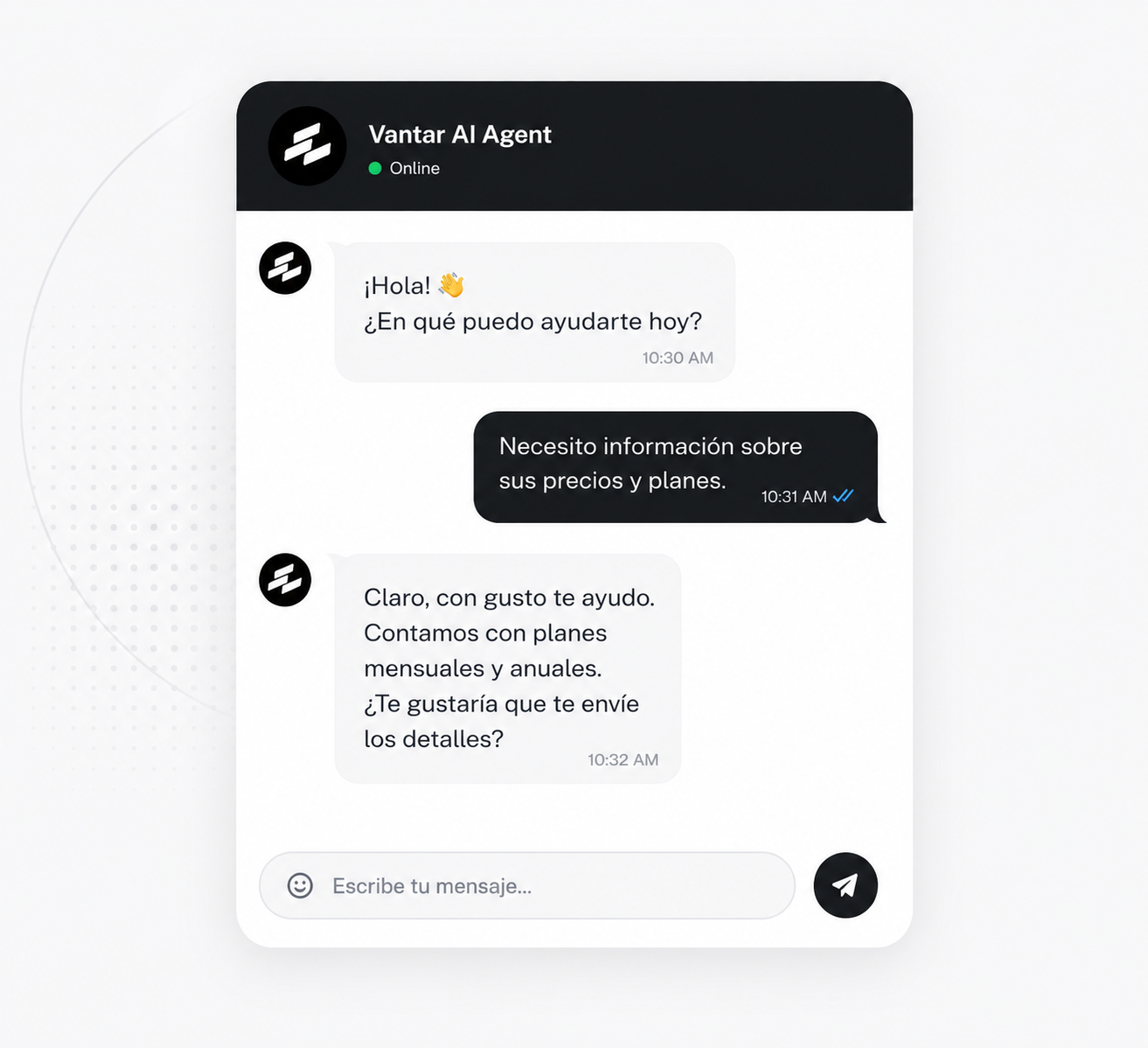 Chatbot de ventas y atención omnicanal